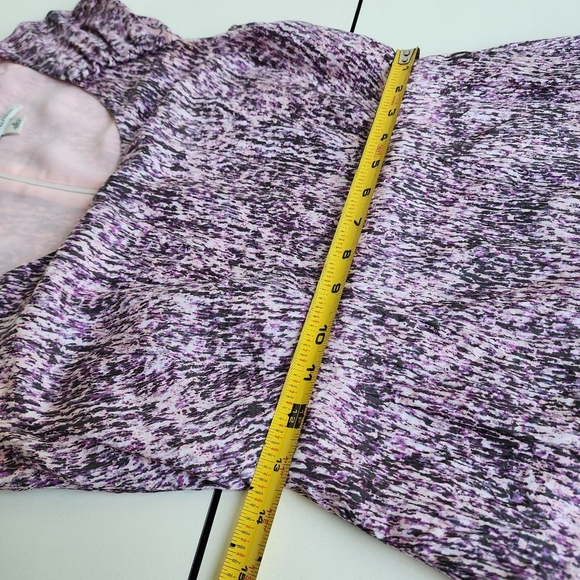 Banana Republic Pink Purple Abstract Print Silk Cap Sleeve Sheath Dress Size 4 - Picture 6 of 16